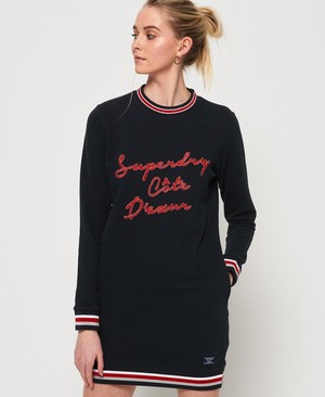 Superdry Sophia Sweat Női Ruhák Sötétkék | VZBWD1628